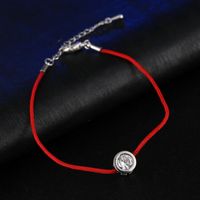 Wholesale Jewelry Red String Rope Copper Inlaid Round Zircon Bracelet Nihaojewelry main image 4