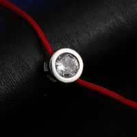 Wholesale Jewelry Red String Rope Copper Inlaid Round Zircon Bracelet Nihaojewelry main image 5
