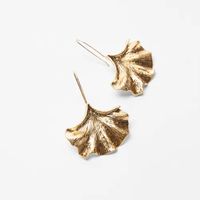 Europe And America Creative Exaggerated Long Metal Leaf Earrings For Women Ins Trending Unique Simple Ornament main image 6