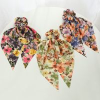 Retro Floral Streamer Hair Scrunchies Wholesale Nihaojewelry main image 2