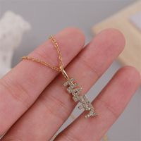 Einfache Kupfer Eingelegte Zirkonium Happy Brief Halskette Großhandel Nihaojewelry main image 4