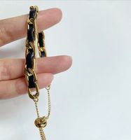Großhandel Schmuck Hit Farbe Geflochtene Goldene Perlen Quaste Titanstahl Verstellbares Armband Nihaojewelry main image 3