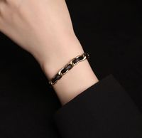 Großhandel Schmuck Hit Farbe Geflochtene Goldene Perlen Quaste Titanstahl Verstellbares Armband Nihaojewelry main image 5
