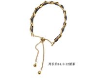 Wholesale Jewelry Hit Color Braided Golden Beads Tassel Titanium Steel Adjustable Bracelet Nihaojewelry main image 6
