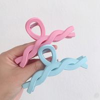 Fashion Simple Candy Color Blue Twist Hairpin Wholesale Nihaojewelry main image 2