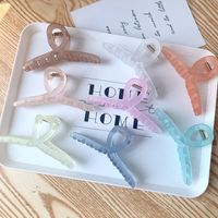 Grip Frosted New Hairpin Back Head Large Transparent Hair Claw Shark Clip Hairware Hairpin Hair Clip Female Summer main image 1