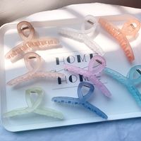 Grip Frosted New Hairpin Back Head Large Transparent Hair Claw Shark Clip Hairware Hairpin Hair Clip Female Summer main image 3