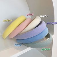 Korean Candy Color Wide-brimmed Sponge Headband Wholesale Nihaojewelry main image 5