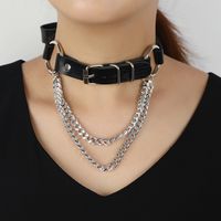 Collar De Cuero Para Mujer Estilo Punk Rock Europeo Y Americano Con Joyas Vendidas A Través De La Frontera main image 1