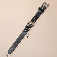 Wholesale Jewelry Punk Style Skull Wide Leather Bracelet Nihaojewelry main image 4