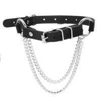 Grenz Überschreiten Der Schmuck Europäische Und Amerikanische Punkrock Damen Leder Halskette Persönlichkeit Modetrend Bondage Halskette Schlüsselbein Kette sku image 1