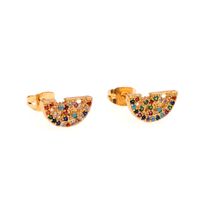 Wholesale Jewelry Cute Fruit Zircon Copper Earrings Nihaojewelry sku image 9
