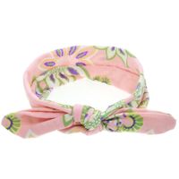 Européen Et Américain De Bébé Imprimé Oreilles De Lapin Enfants Bandeau Bébé Nouage Hairband Coiffe Approvisionnement Du Commerce Extérieur 4 Couleurs sku image 4