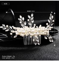 Nouvelle Européen Et Américain De Mode Chic De Mariée Bijoux De Mariage Coiffe Élégant Cheveux Peigne Perle Cheveux Peigne De Mariage De Mariée Robe Accessoires sku image 1