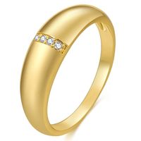Fashion Golden Diamonds Geometric Copper Ring Wholesale Nihaojewelry main image 1