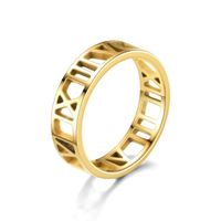 Neuer Einfacher Edelstahl Roman Cut Ring Großhandel Nihao Schmuck main image 1