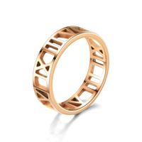 New Simple Stainless Steel Roman Cut Ring Wholesale Nihaojewelry main image 5