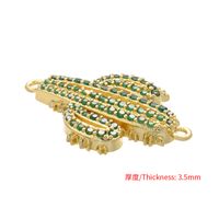 Mode Micro Vert Incrusté De Zirconium Cactus Bracelet Collier Pendentif En Gros Nihaojewelry main image 3