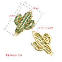Mode Micro Grün Eingelegtes Zirkonium Kaktus Armband Halskette Anhänger Großhandel Nihaojewelry main image 6