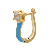 Retro U-shape Zircon Copper Ear Buckle Wholesale Nihaojewelry main image 4