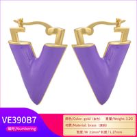 Retro V-shaped Copper Ear Buckle Wholesale Nihaojewelry main image 6
