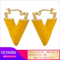 Retro V-shaped Copper Ear Buckle Wholesale Nihaojewelry main image 5