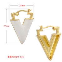 Retro V-shaped Copper Ear Buckle Wholesale Nihaojewelry main image 4