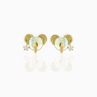 Fashion Animal Brass Artificial Gemstones Earrings Ear Studs sku image 3