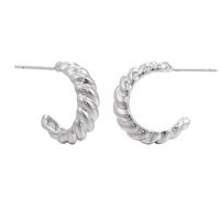 Retro C-shaped Twist Copper Earrings Wholesale Nihaojewelry sku image 7