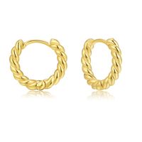 Retro C-shaped Twist Copper Earrings Wholesale Nihaojewelry sku image 2