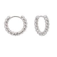 Retro C-shaped Twist Copper Earrings Wholesale Nihaojewelry sku image 1