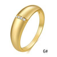 Fashion Golden Diamonds Geometric Copper Ring Wholesale Nihaojewelry sku image 1