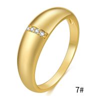Fashion Golden Diamonds Geometric Copper Ring Wholesale Nihaojewelry sku image 2