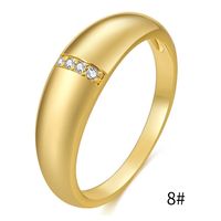 Fashion Golden Diamonds Geometric Copper Ring Wholesale Nihaojewelry sku image 3