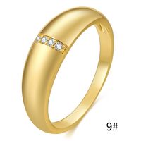 Fashion Golden Diamonds Geometric Copper Ring Wholesale Nihaojewelry sku image 4