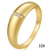 Fashion Golden Diamonds Geometric Copper Ring Wholesale Nihaojewelry sku image 5