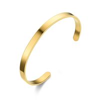 Bracelet De Plaque Lumineuse En Forme De C En Acier Au Titane De Mode En Gros Nihaojewelry sku image 5