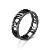 New Simple Stainless Steel Roman Cut Ring Wholesale Nihaojewelry sku image 7