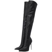 Women's Streetwear Solid Color Point Toe Over-knee Boots sku image 1