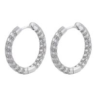 Boucles D&#39;oreilles Cercle Arc-en-ciel Zircon Coloré Rétro En Gros Nihaojewelry sku image 2