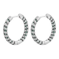 Boucles D&#39;oreilles Cercle Arc-en-ciel Zircon Coloré Rétro En Gros Nihaojewelry sku image 4
