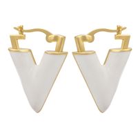 Retro V-shaped Copper Ear Buckle Wholesale Nihaojewelry sku image 1