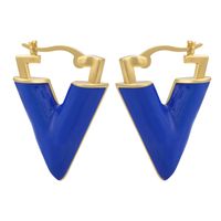 Retro V-shaped Copper Ear Buckle Wholesale Nihaojewelry sku image 4