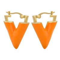 Retro V-shaped Copper Ear Buckle Wholesale Nihaojewelry sku image 6