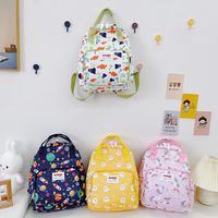 Fashion Children's Cartoon Canvas Large-capacity Printing Dinosaur Pattern Backpack Wholesale Nihaojewelry main image 6