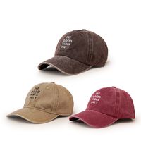 Letter Embroidery Washed Hip-hop Style Baseball Cap Wholesale Nihaojewelry main image 6