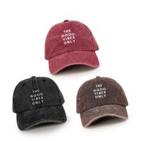 Letter Embroidery Washed Hip-hop Style Baseball Cap Wholesale Nihaojewelry main image 5