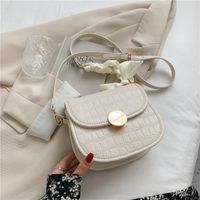 Stone Pattern Lock Fashion Silk Scarf One-shoulder Messenger Saddle Bag Wholesale Nihaojewelry sku image 8