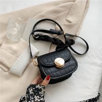 Stone Pattern Lock Fashion Silk Scarf One-shoulder Messenger Saddle Bag Wholesale Nihaojewelry sku image 1