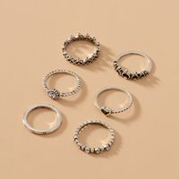 Crown Peach Heart Alloy Ring Set Wholesale Nihaojewelry main image 3